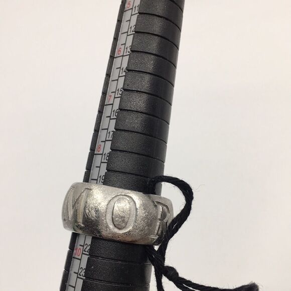 MOOBY AMORE silver tone textured chunky ring Sz 9 1/2 - Picture 11 of 16